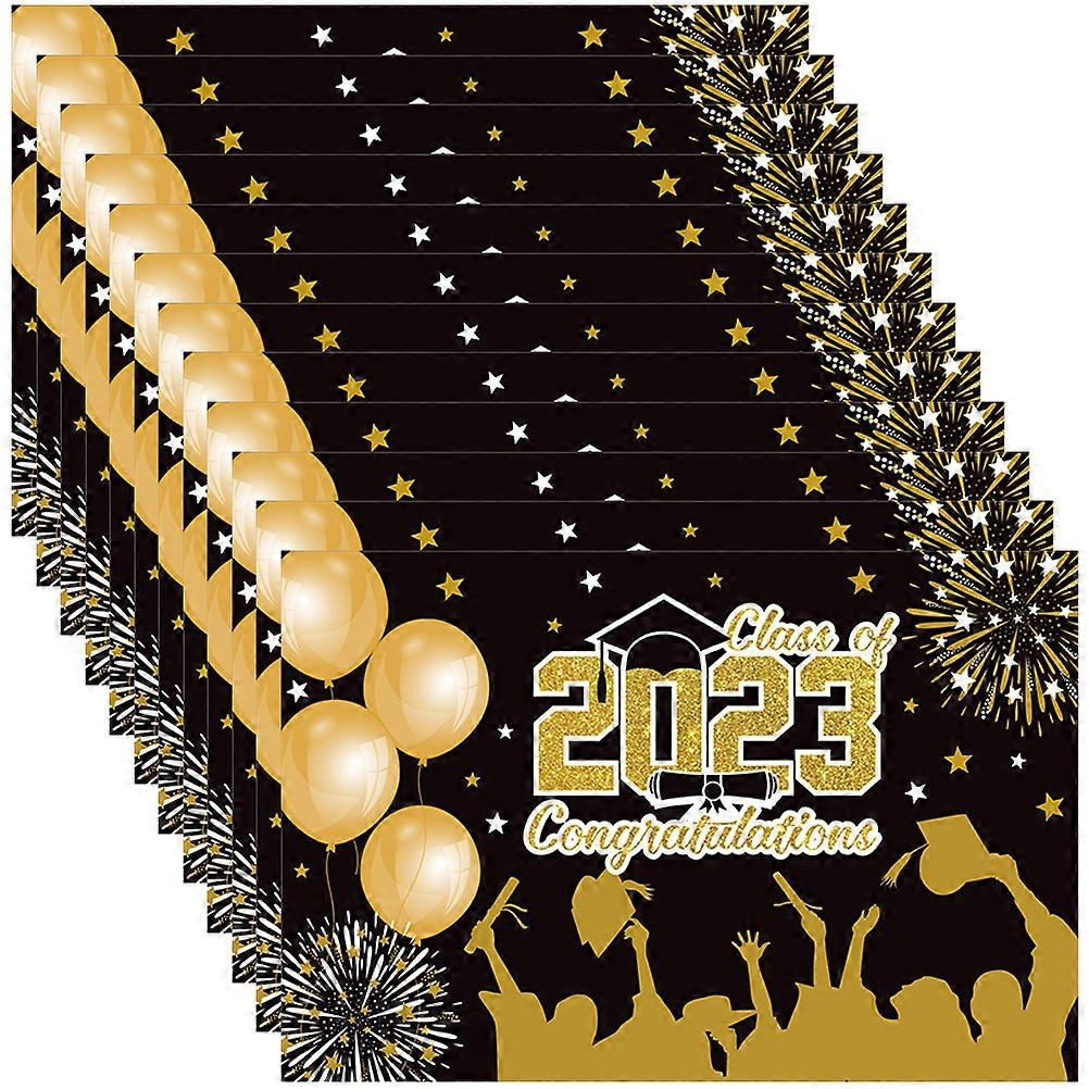 Graduation Theme Greeting Cards 12Pcs Paper Message Cards For Graduates Multi-Colored Writing Invitations