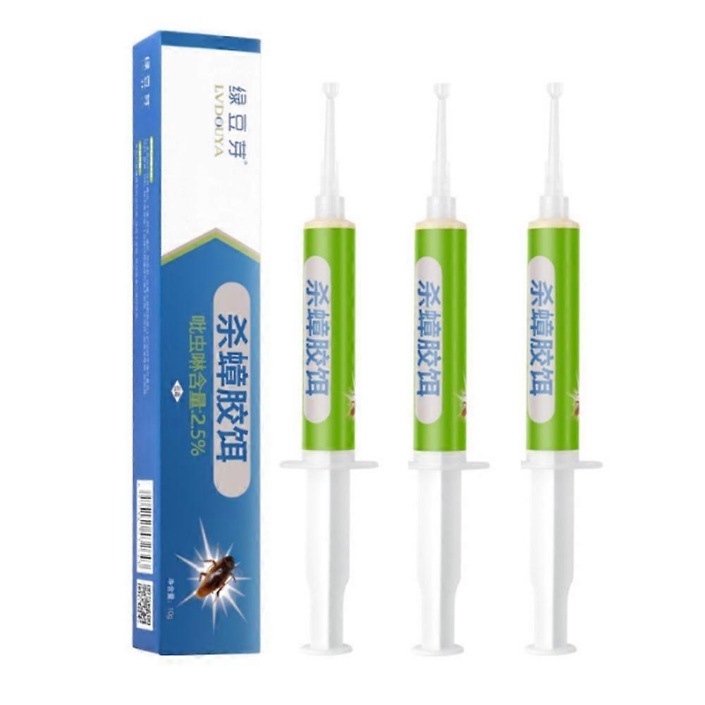 Cockroach Gel Bait Roach Pest Killer With Plunger Tip For Floor Kitchen Non-toxic 3-20pcs