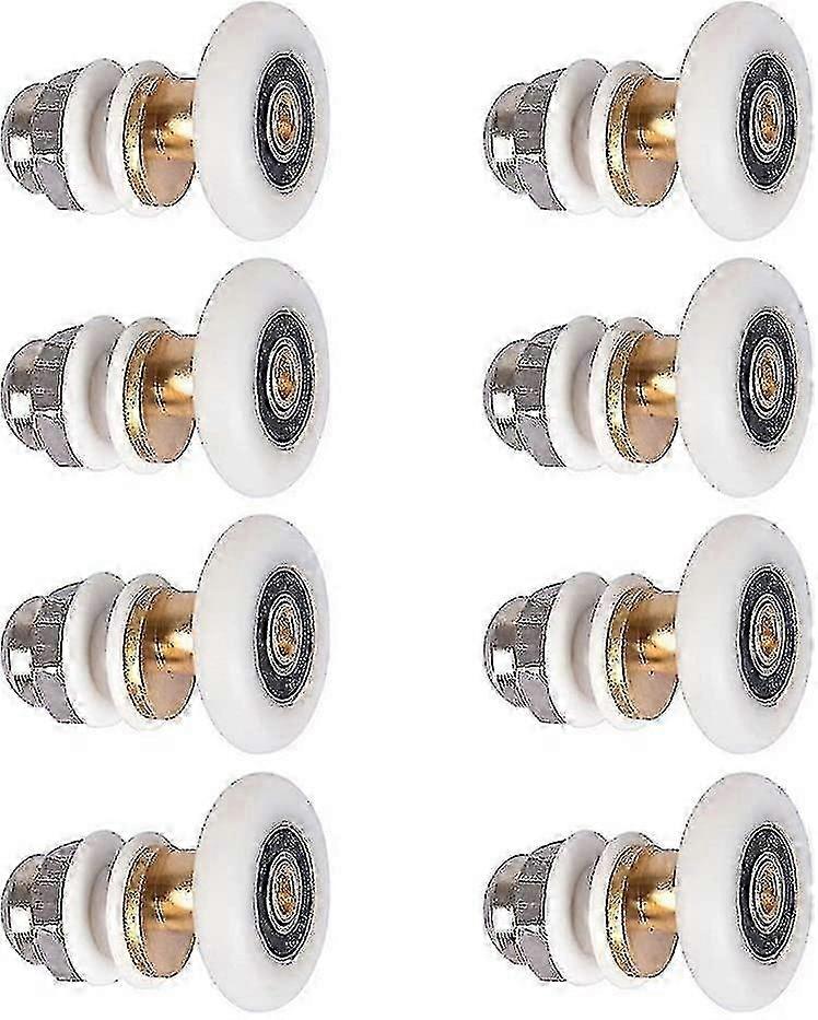 Shower door caster wheels - 8pcs replacement rollers for sliding doors