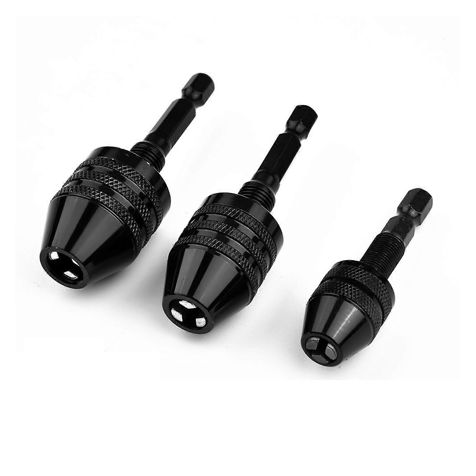 0.3-8mm Keyless Drill Chuck for Electric Drill, Self-Clamping Collet Tool with 1/4 Inch Hex Shank, Quick Change Converter