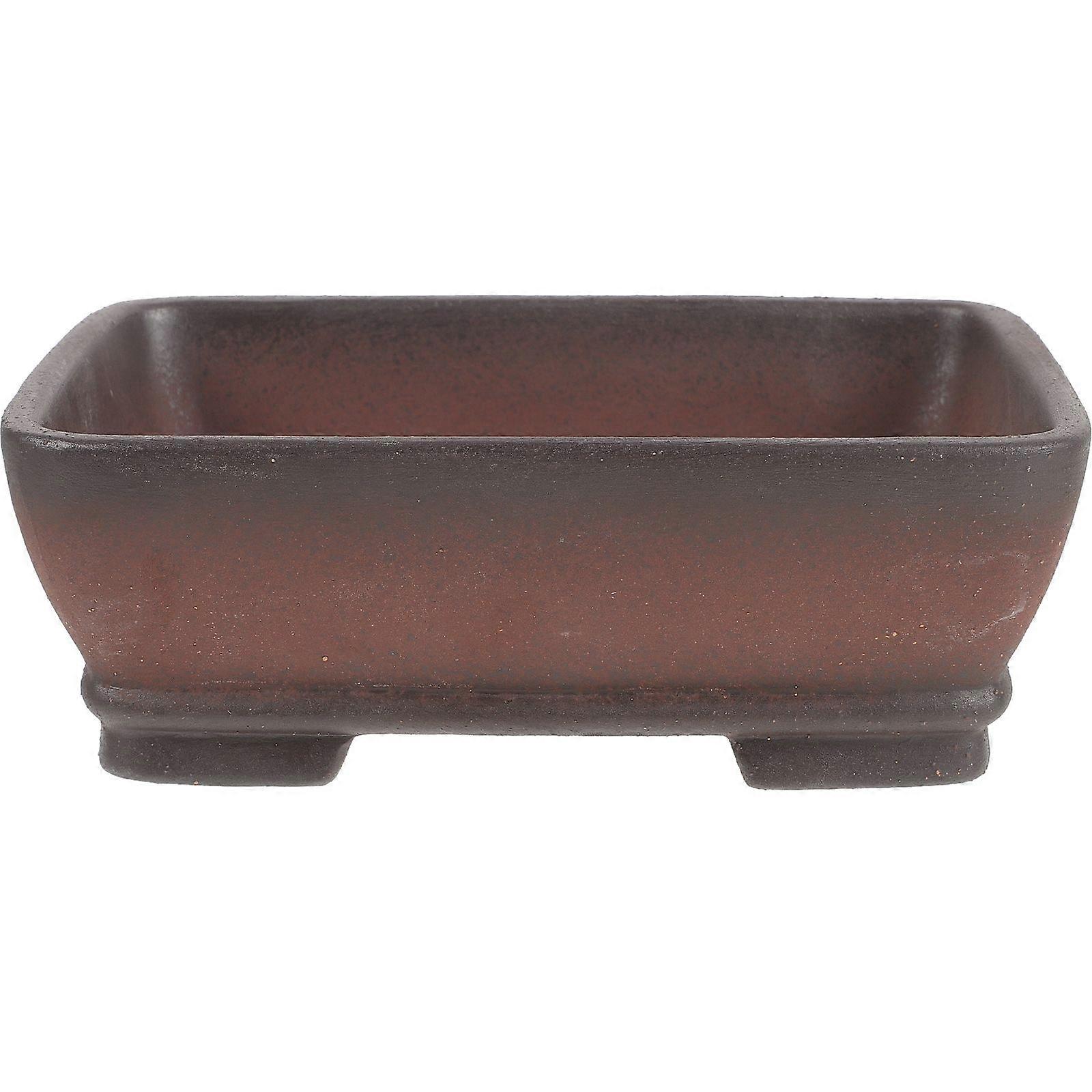 Purple Sand Planter Plants Pot Decorative Flower Bonsai Pot Succulent Planter with Drainage Hole