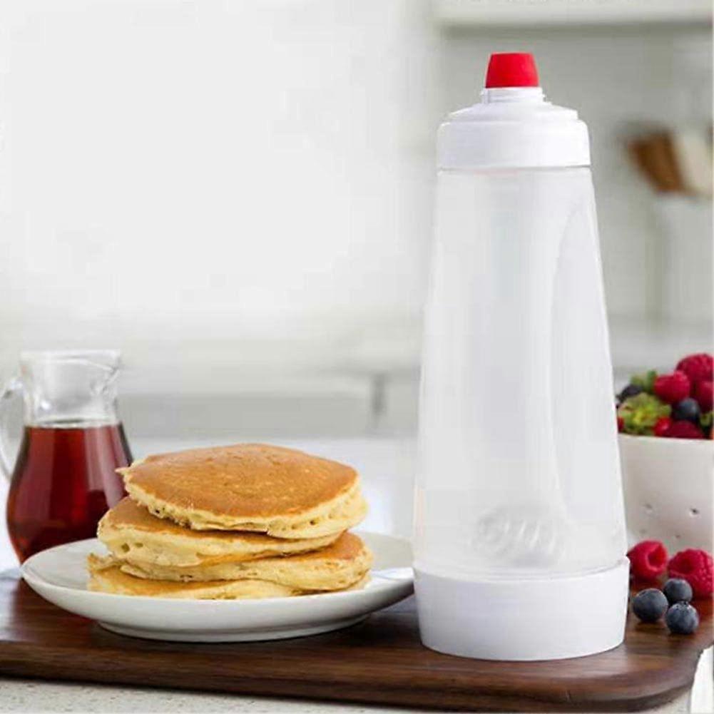 1000ml Dough Mixer Bottle for Pancakes, Waffles, and Crepes, Handheld Dispenser with Measuring Tags and Mixing Ball