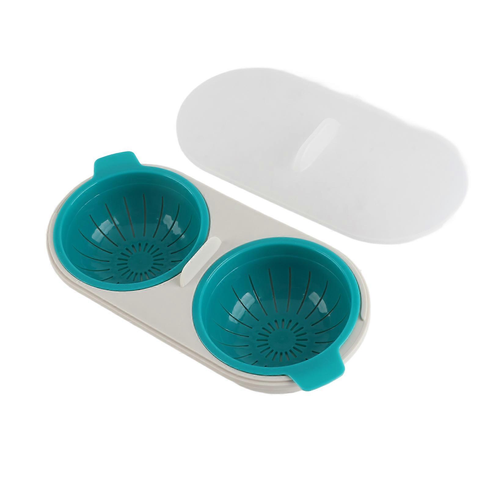Microwave Egg Poacher Double Cup 22x10.5x6 cm Kitchen Tool