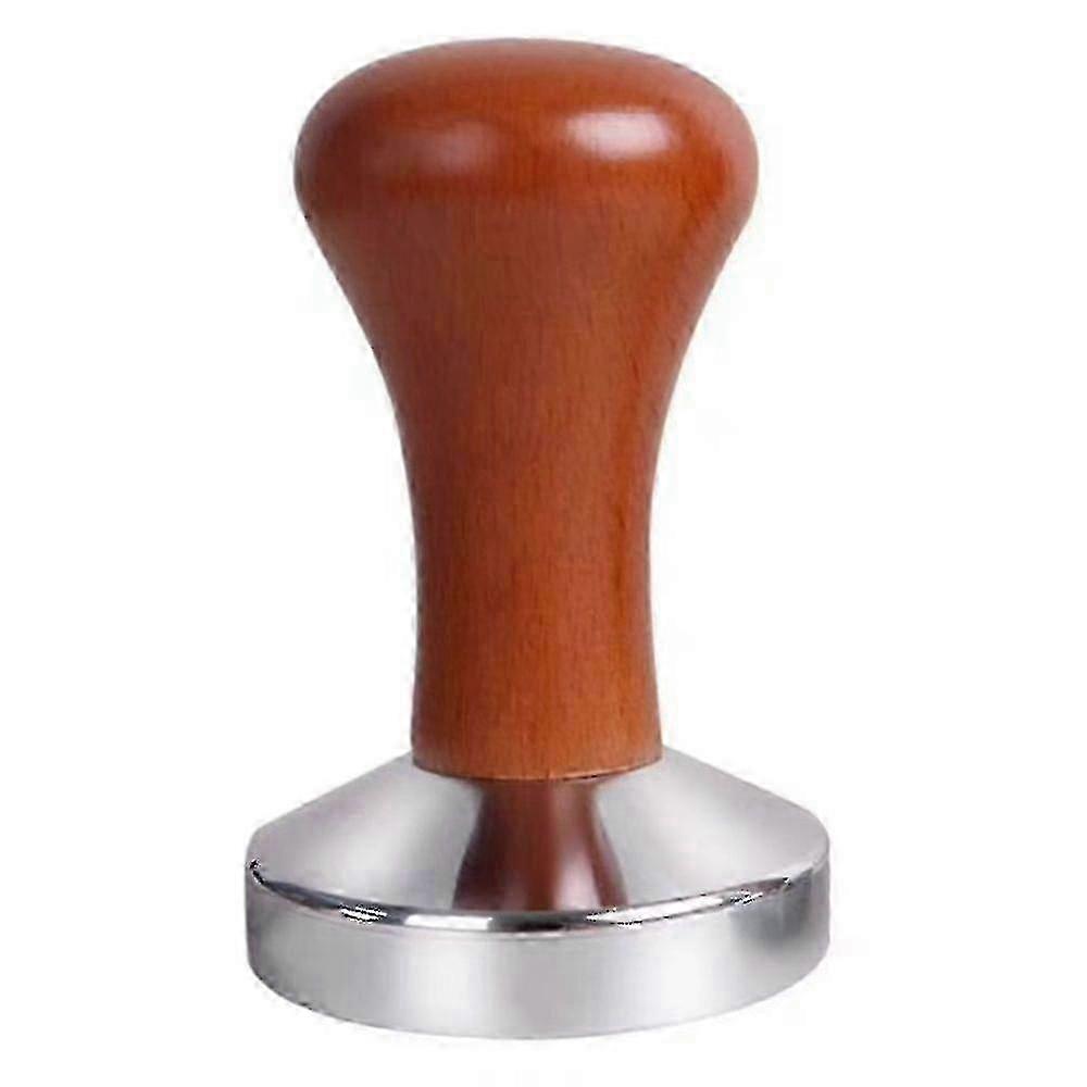 2-Piece Professional Espresso Tamper with Wooden Handle and Flat Base for Coffee Pressing
