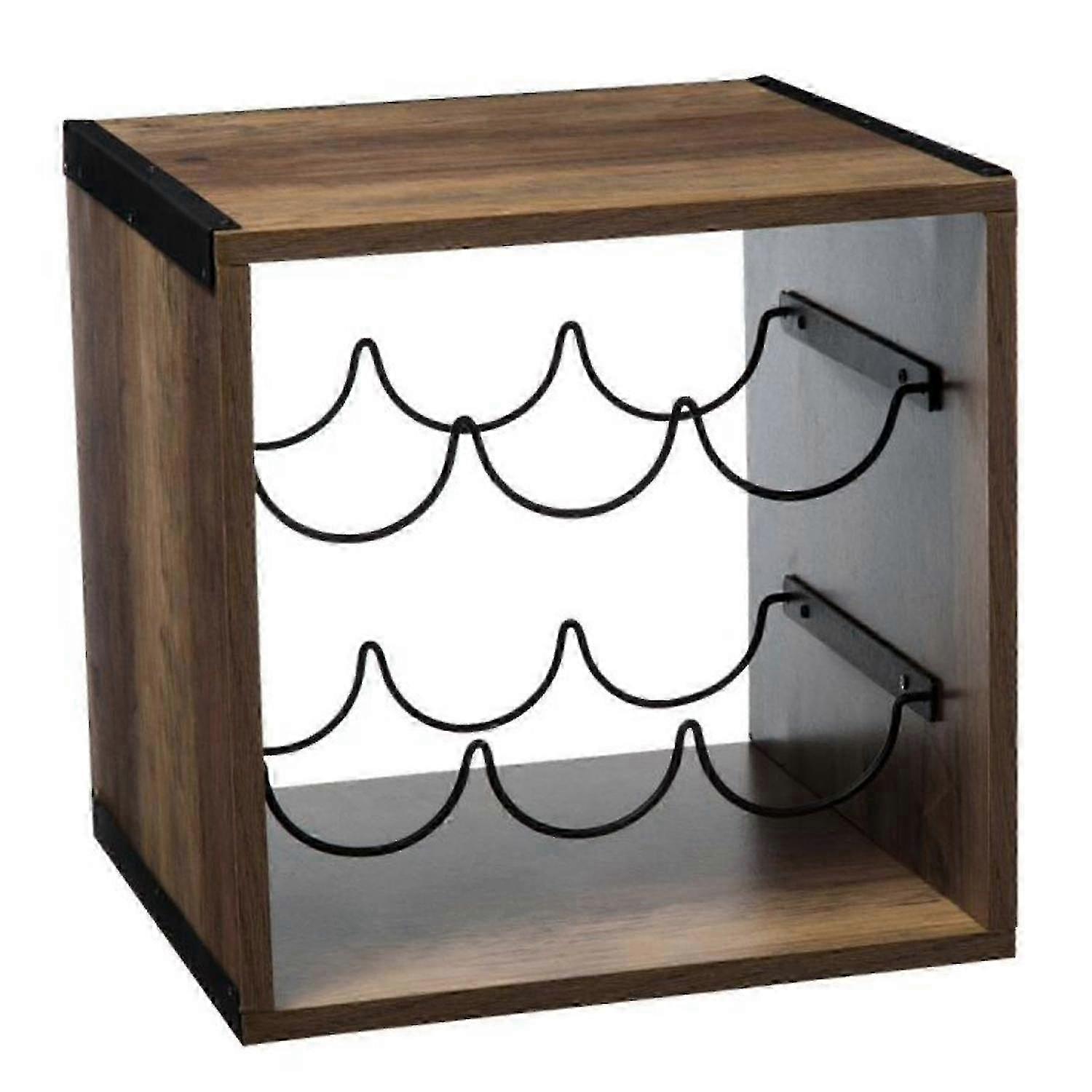 Wooden Wine Rack for 6 Bottles - Sturdy & Space-Saving Storage Solution