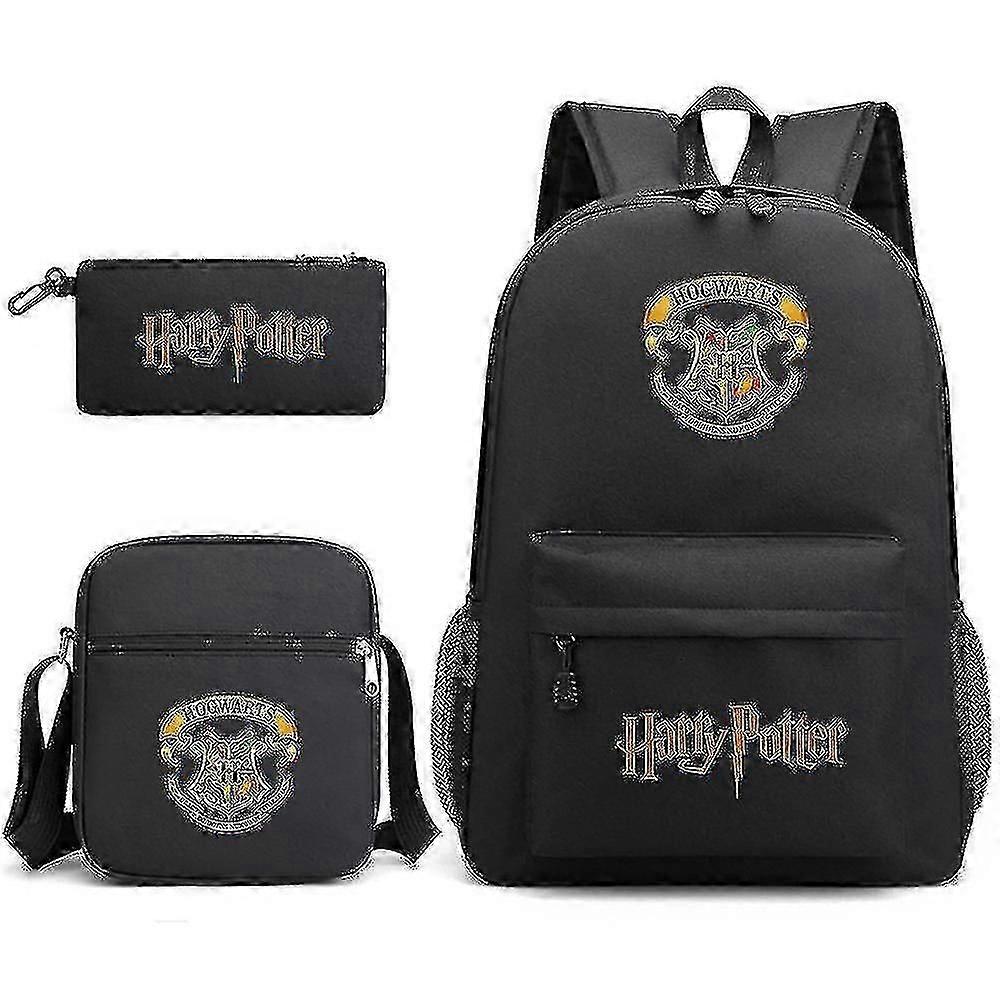 Treingi Trzyczęściowy tornister szkolny Harry Potter z nadrukiem Plecak zewnętrzny o dużej pojemności1