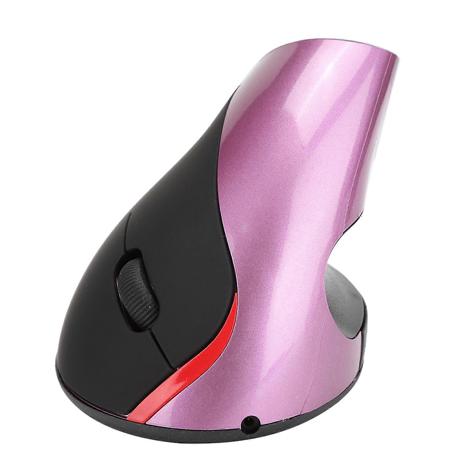 Ergonomic Vertical Wireless Optical Mouse 1200DPI 123x65x82mm Purple