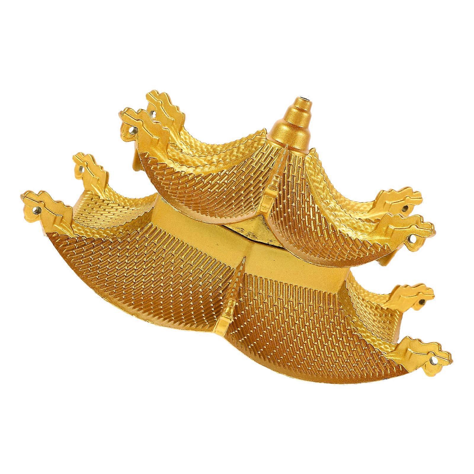 Lantern Canopy Replacement Traditional Lantern Lid for Lanterns Plastic Golden Replacement Part 1Pack