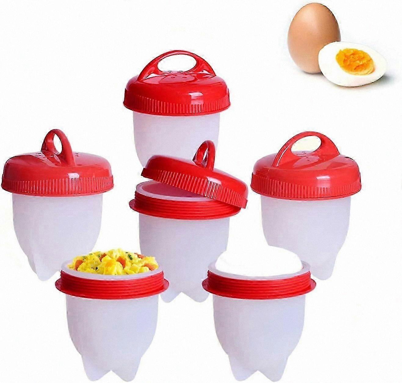Silicone Egg Cooker Cups for Easy Boiled Eggs, 6-Pack, Shell-Free Cooking Solution