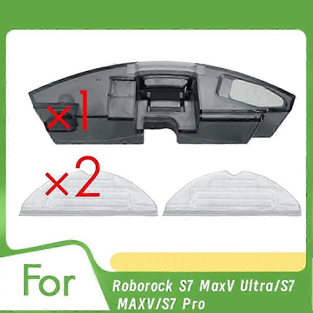 Replacement Water Tank with 2 Mop Pads for Roborock S7 MaxV Ultra
