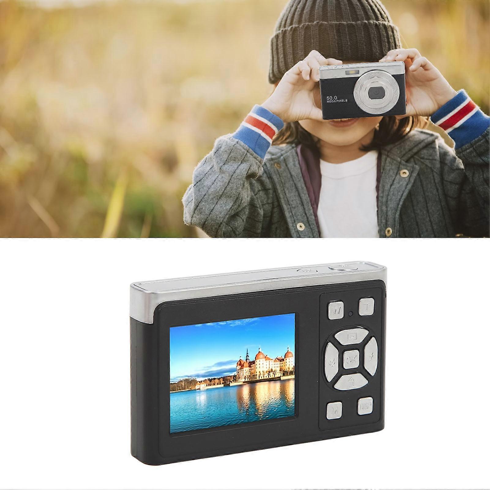 2.2" IPS Screen Digital Camera 50MP 1080P Vlogging Black 600mAh