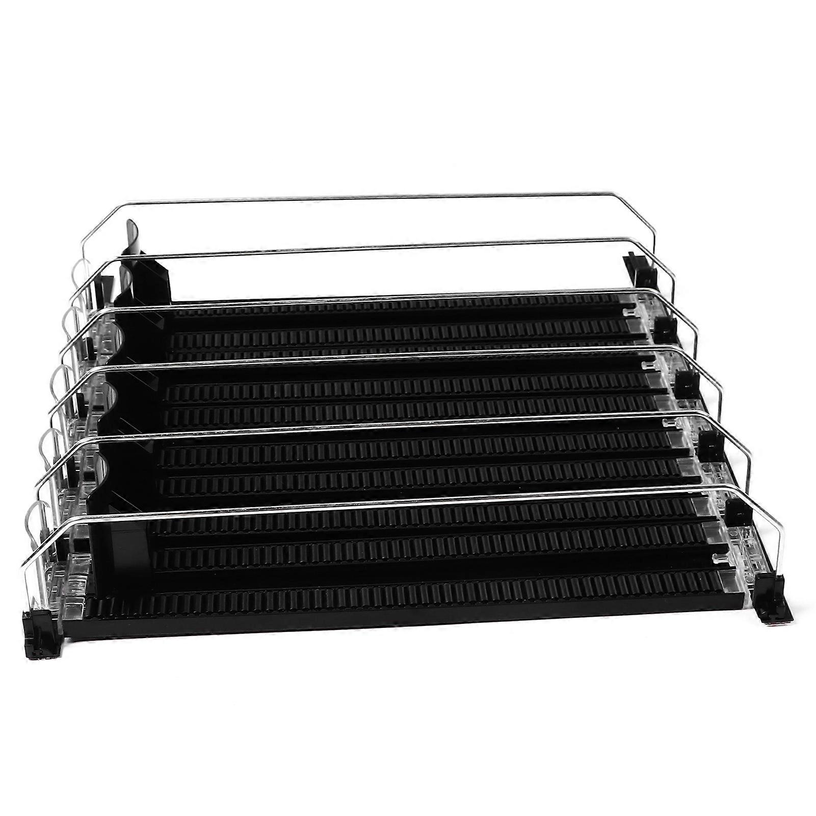 15in Black Adjustable Width Fridge Drink Can Dispenser 5PCS