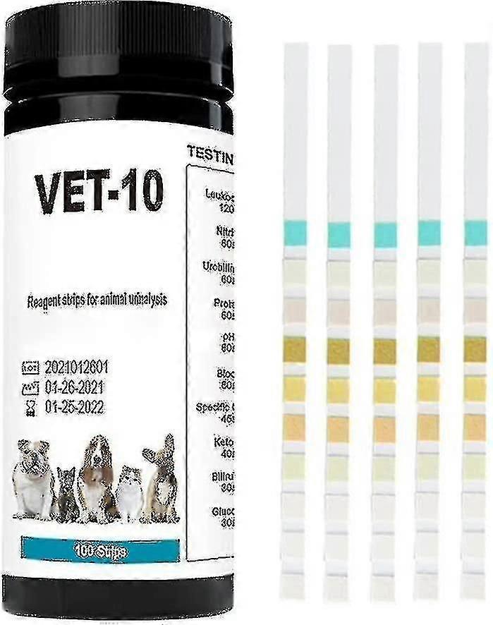 Ταινίες μέτρησης ούρων κατοικίδιων ζώων για σκύλους και γάτες, ταινίες ακριβούς αντιδραστηρίου ανάλυσης ούρων, 100 τεμάχια