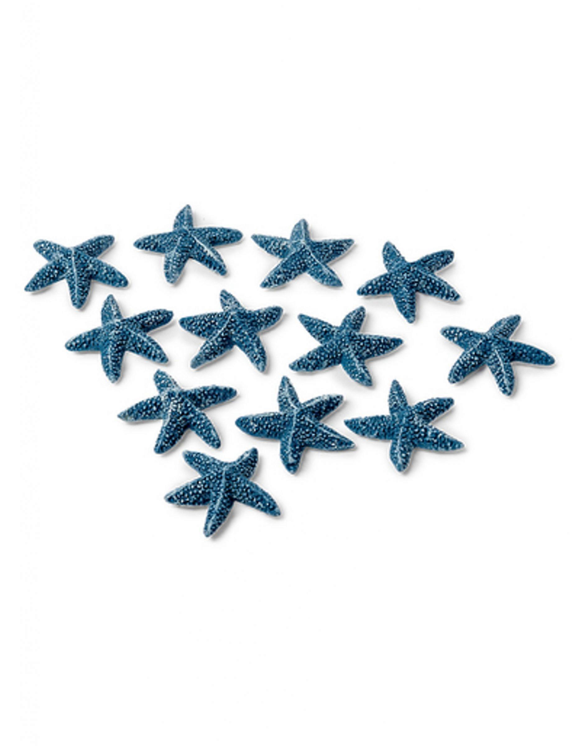 12 Blue Adhesive Starfish 2cm