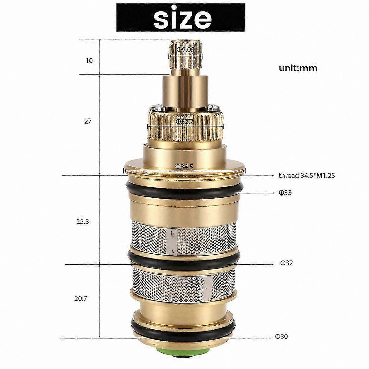 Thermostatic Cartridge for Shower Mixer Valve Repair Kit with Smart Temperature Control Function