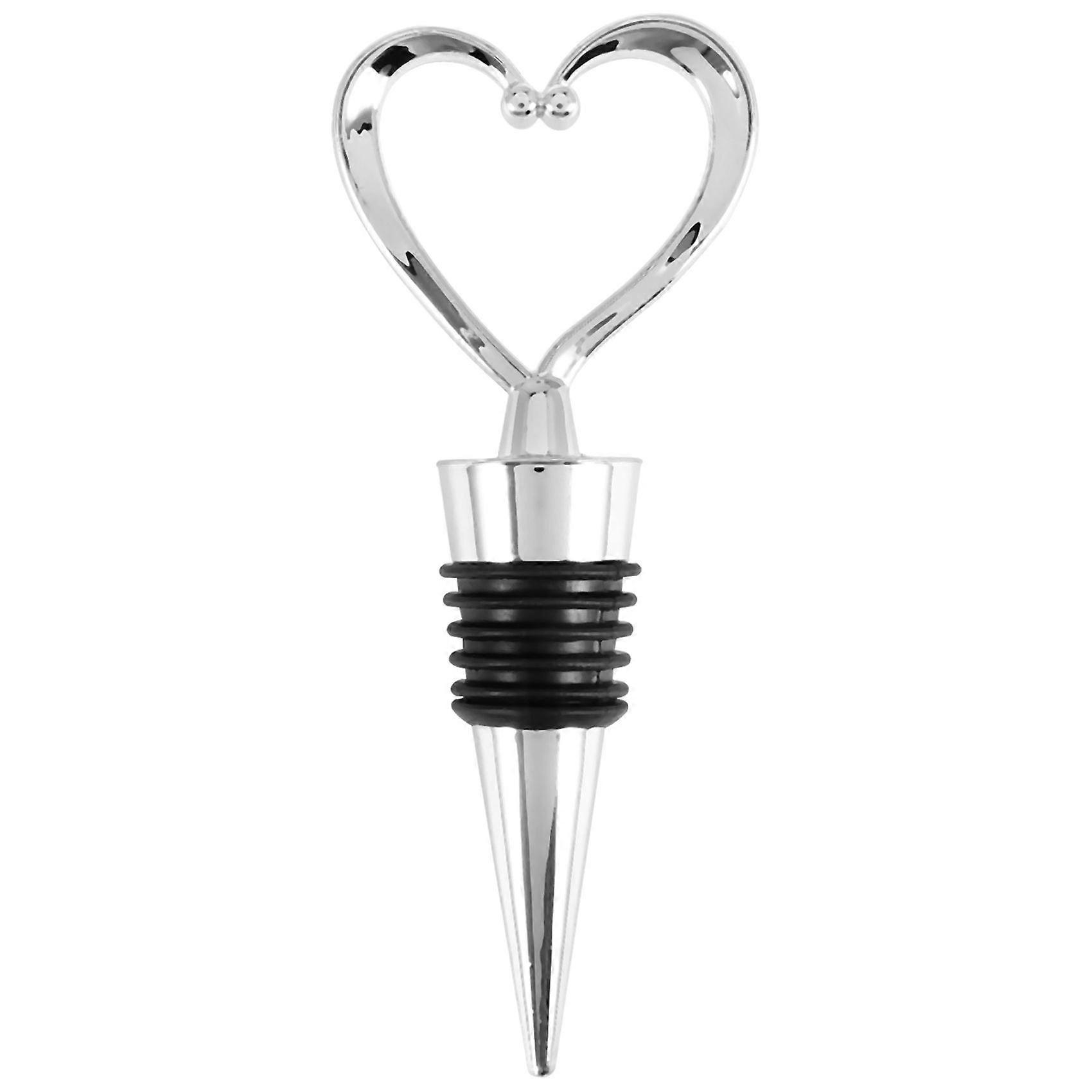 4Pcs Heart Wine Bottle Stoppers, Champagne Colser for Sealing Wine, Beer - Love Decorative Wine Cor
