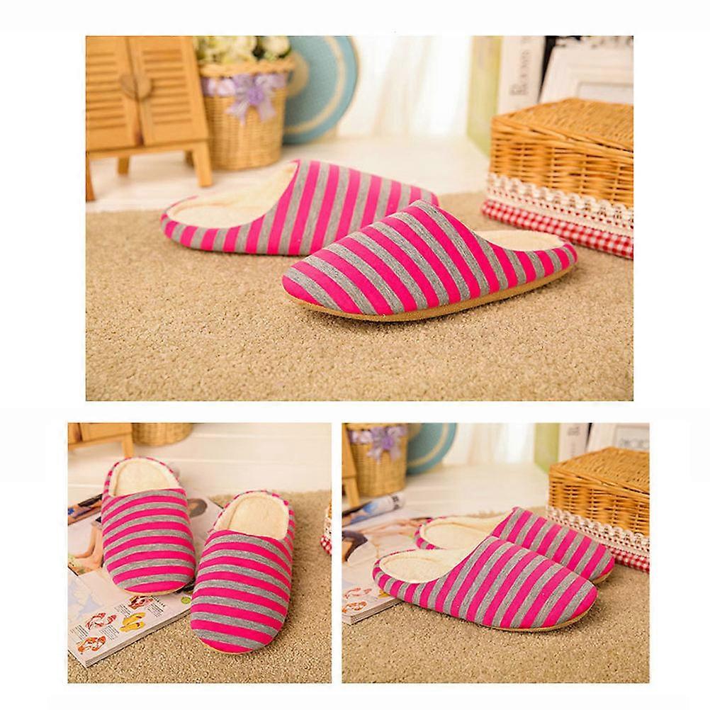 Unisex Cotton Slippers Warm Indoors Quiet Slippers