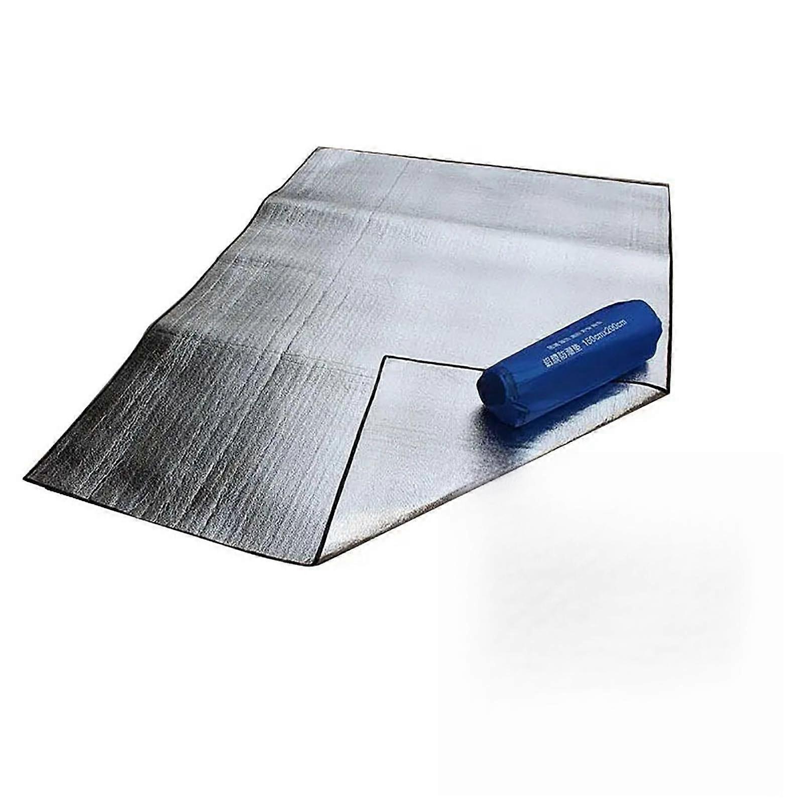 Aluminium Camping Mat - Double Sided Moisture-Proof Foil Mat for Grass, Picnic, and Beach Use, Lightweight and Durable