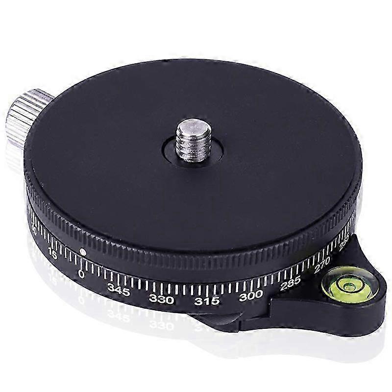Aluminum tripod head for camera with bubble level and style plate