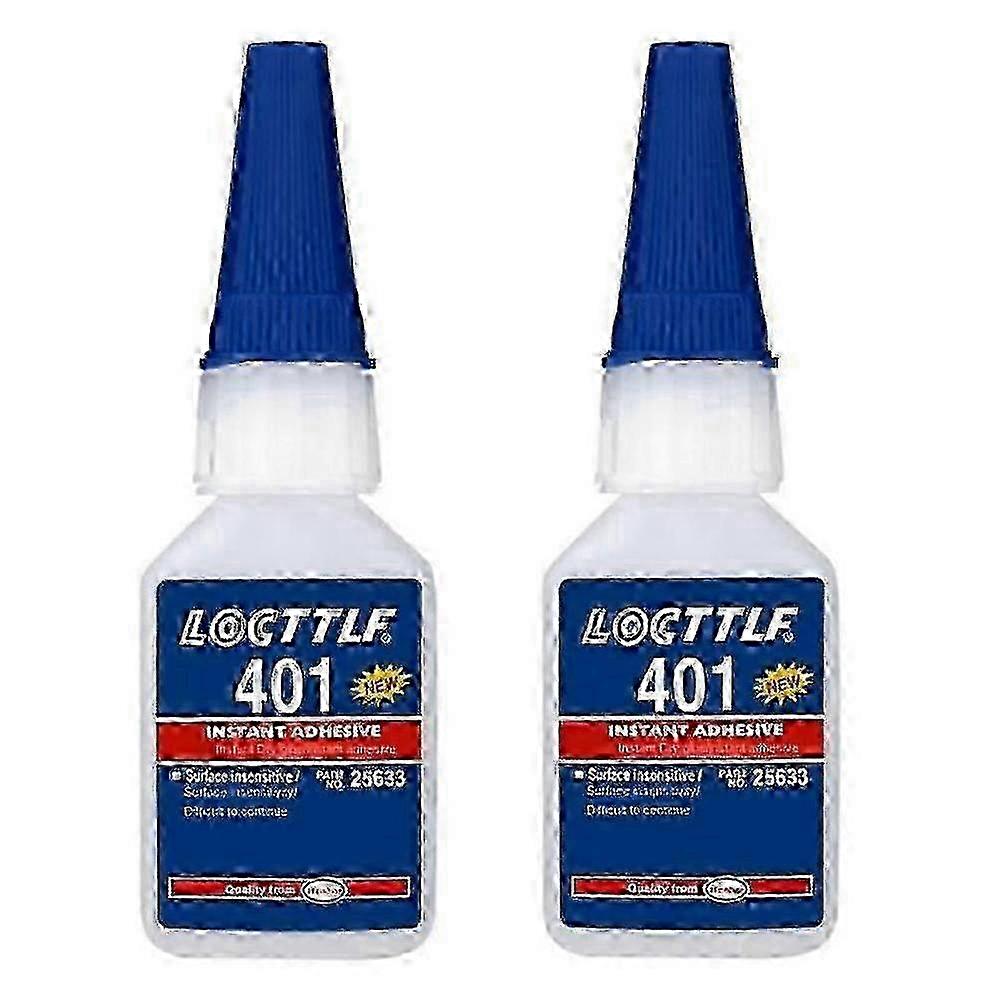 2pcs Loctite 401 Instant Fast Adhesive 20ml Bottle Stronger Super Glue Multi-purpose Fix Hot Super Strong Liquid Colorless Glue