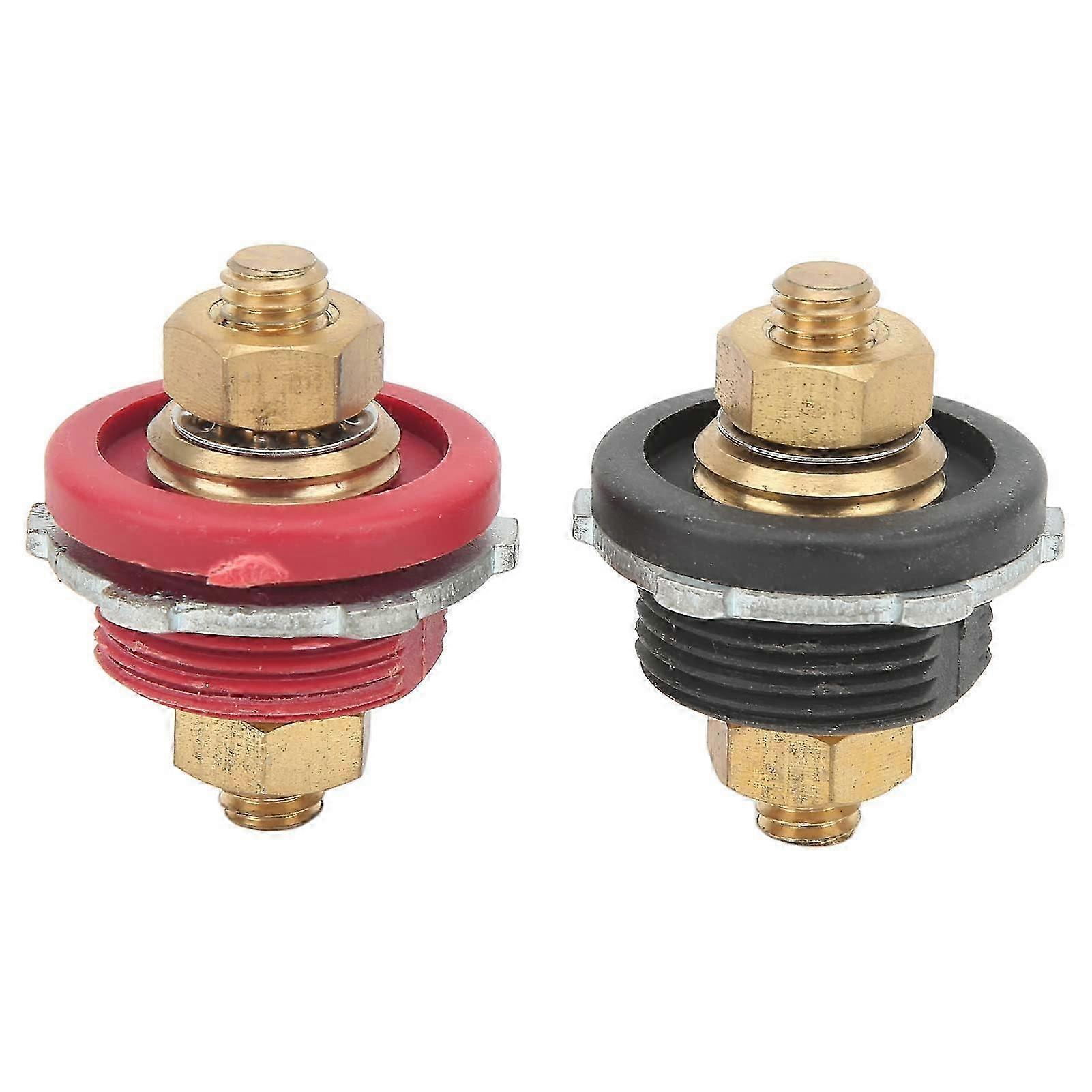 2 Pcs 3/8In Thru Panel Battery Terminal Connector, Battery Terminal Stud 250A Positive Negative 2025