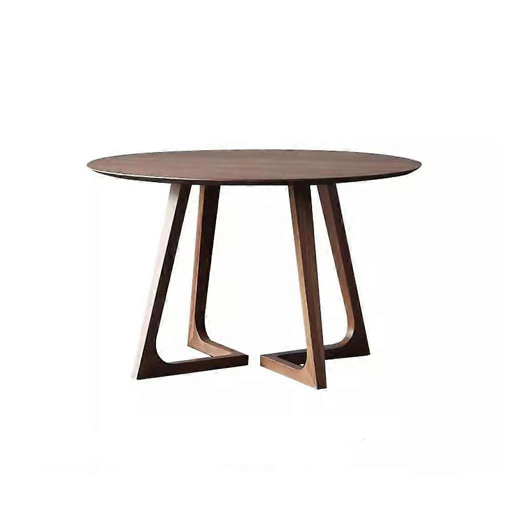Dining Table Round Solid Wood, 120 Cm Diameter, 75 Cm Height, Multipurpose Dining Room Kitchen Cafe Reception Table