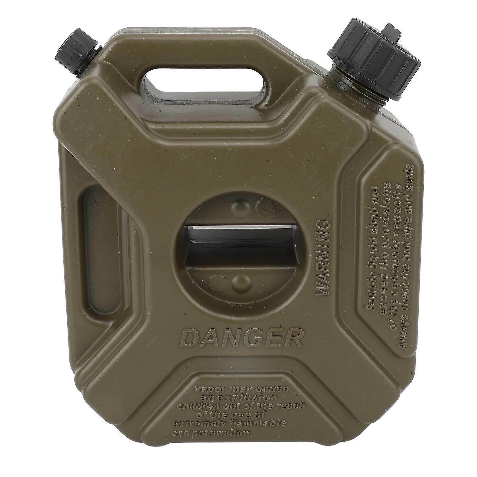 Bidon d'essence 3L 0,75 gallon, réservoir de secours vert pour la plupart des voitures, motos, UTV, VTT, véhicules tout-terrain, sans support