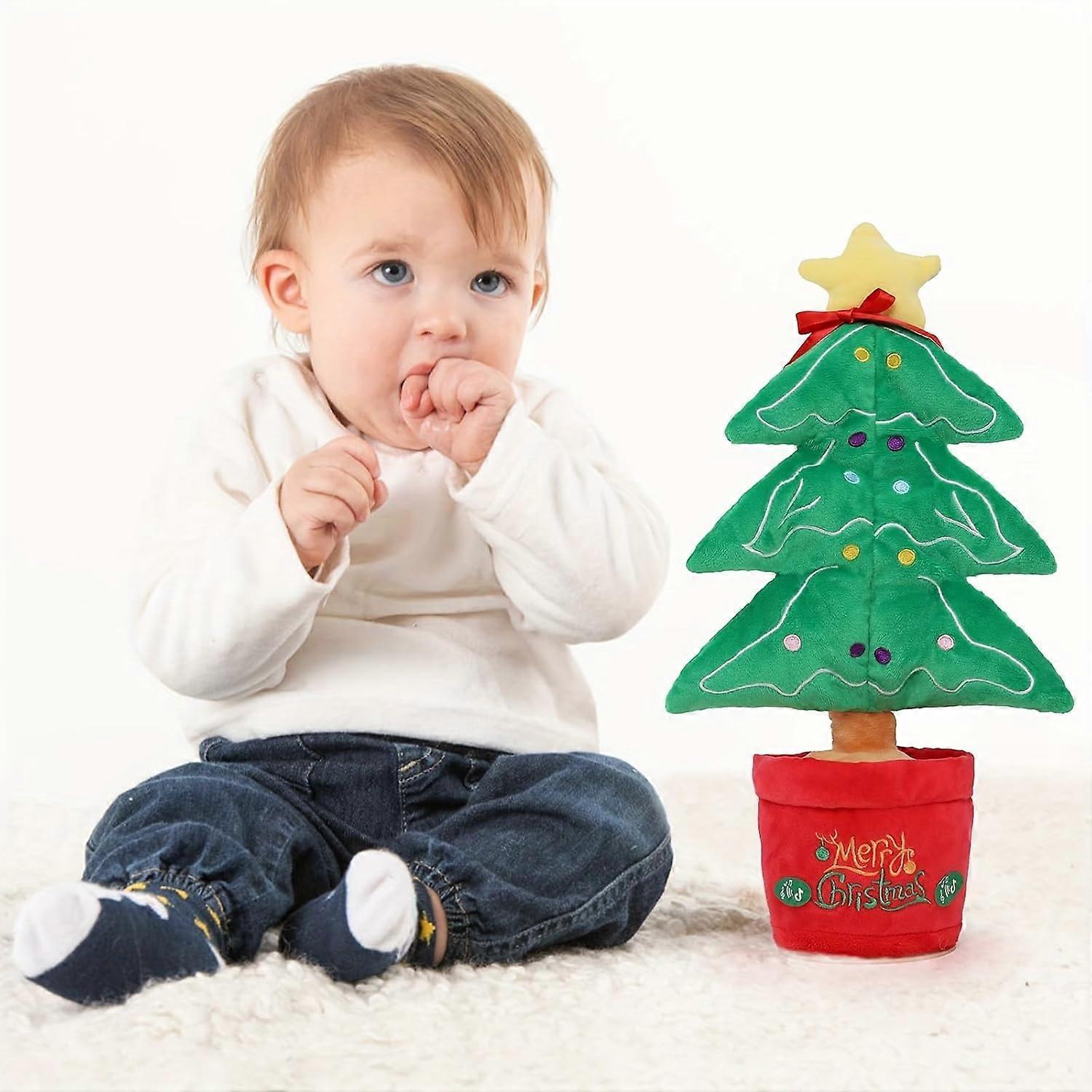 Dancing Christmas Tree Toy, Singing Plush Doll with Music, Talking Toy