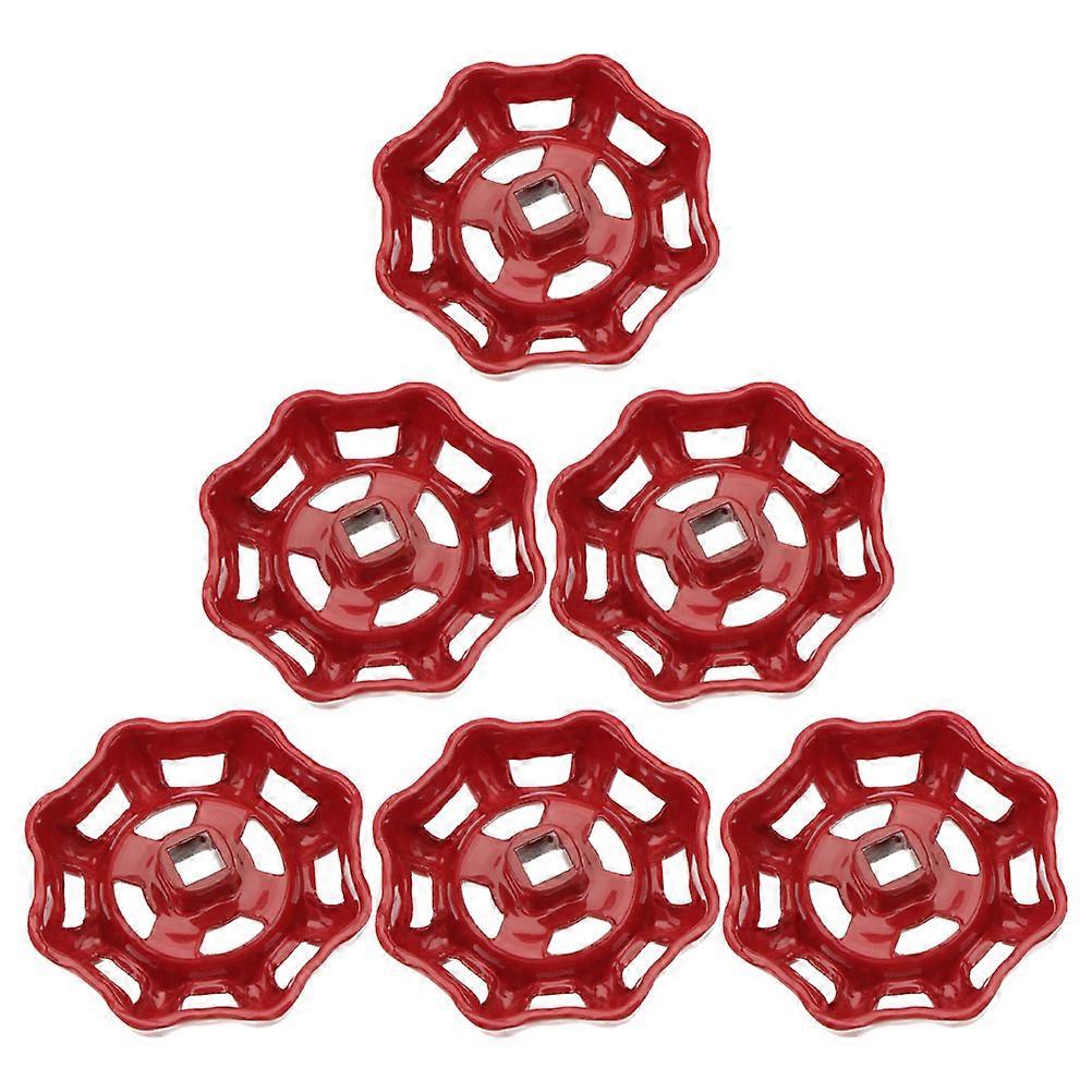 Ball Hand Wheel Cast Iron Handle for Shutoff 24Pcs Red Water Valve