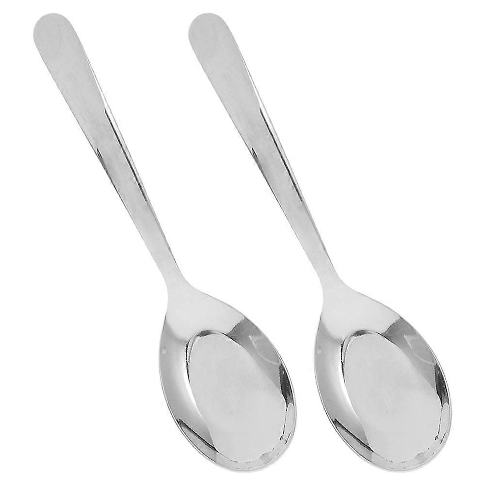 Durable Stainless Steel Spoon for Serving Dumplings and Cereal 2Pcs