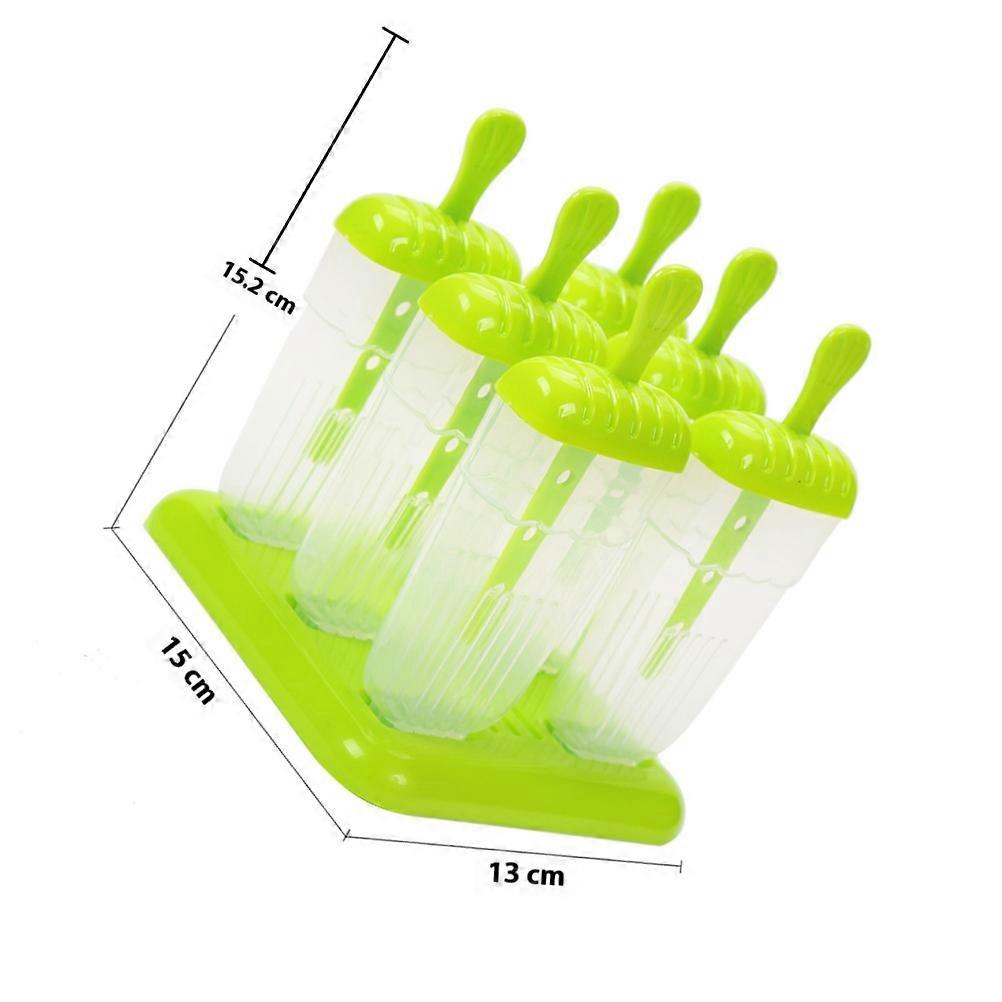 Ice Making Square Popsicle Box for Summer and Family Reusable 6Pcs