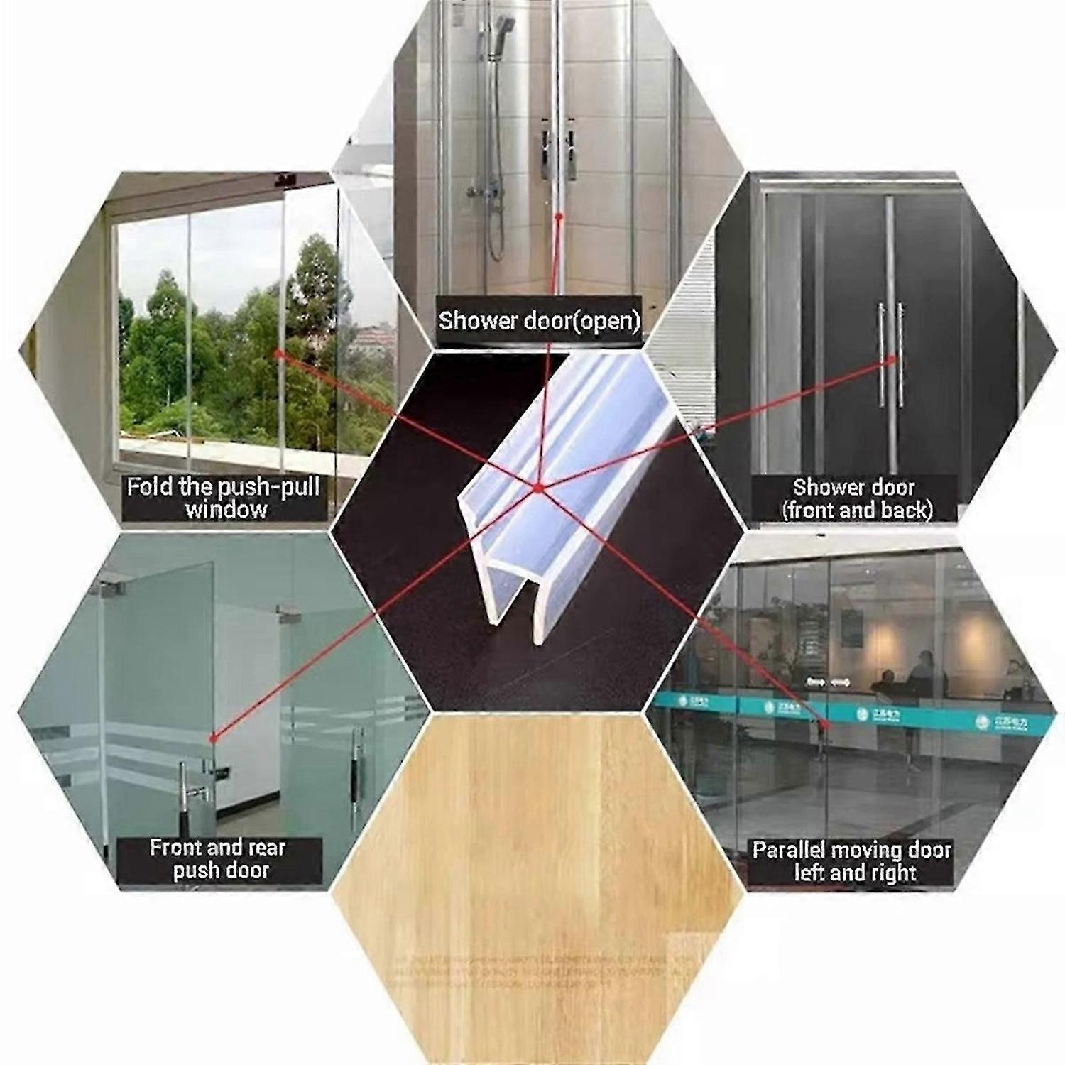 5M H形ラバーガラスシールストリップ6mmシリコンバスルームシャワースクリーンシールストリップウィンドウラバーシール