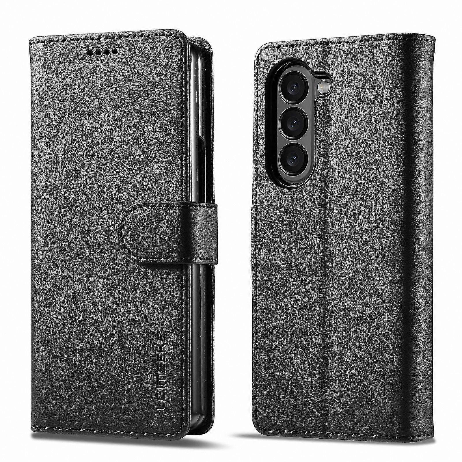 Calf Texture Leather Case for Foldable 5G Smartphones - Protective Design