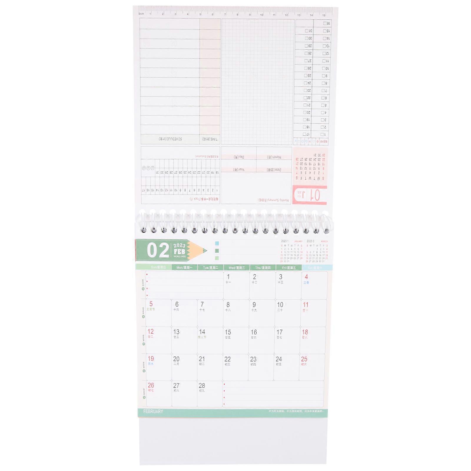 Rabbit Year Calendar Fresh Countertop Calendar for Home Use Plan Sheet