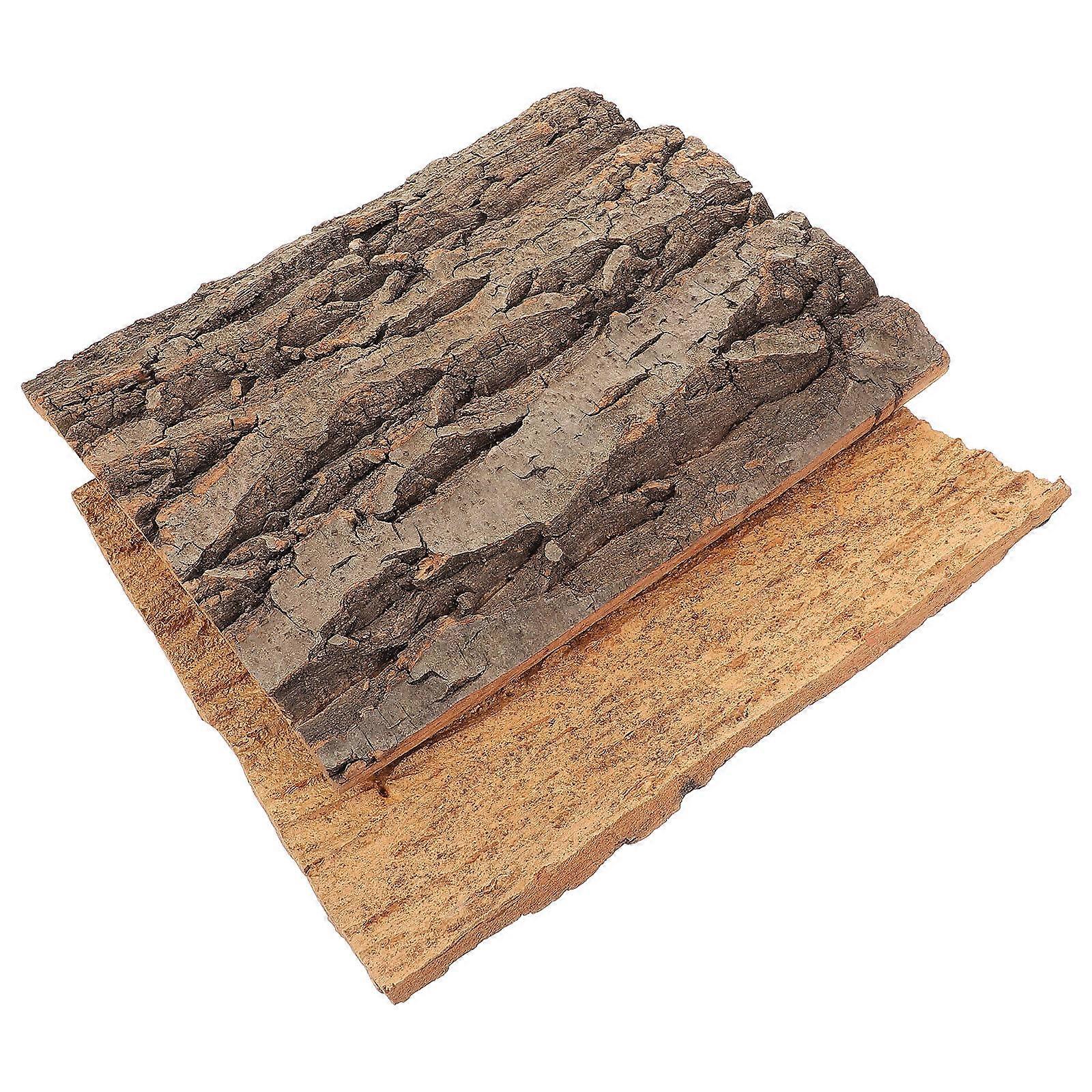 Terrarium Bark Cork Bark Background for Reptiles Tank 4Pcs for Decoration