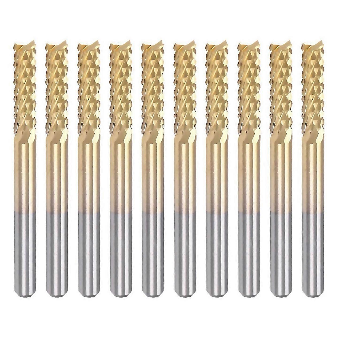 For 10pcs Titanium Coat Carbide For Pcb Machine 18 Inch Shank 3175mm