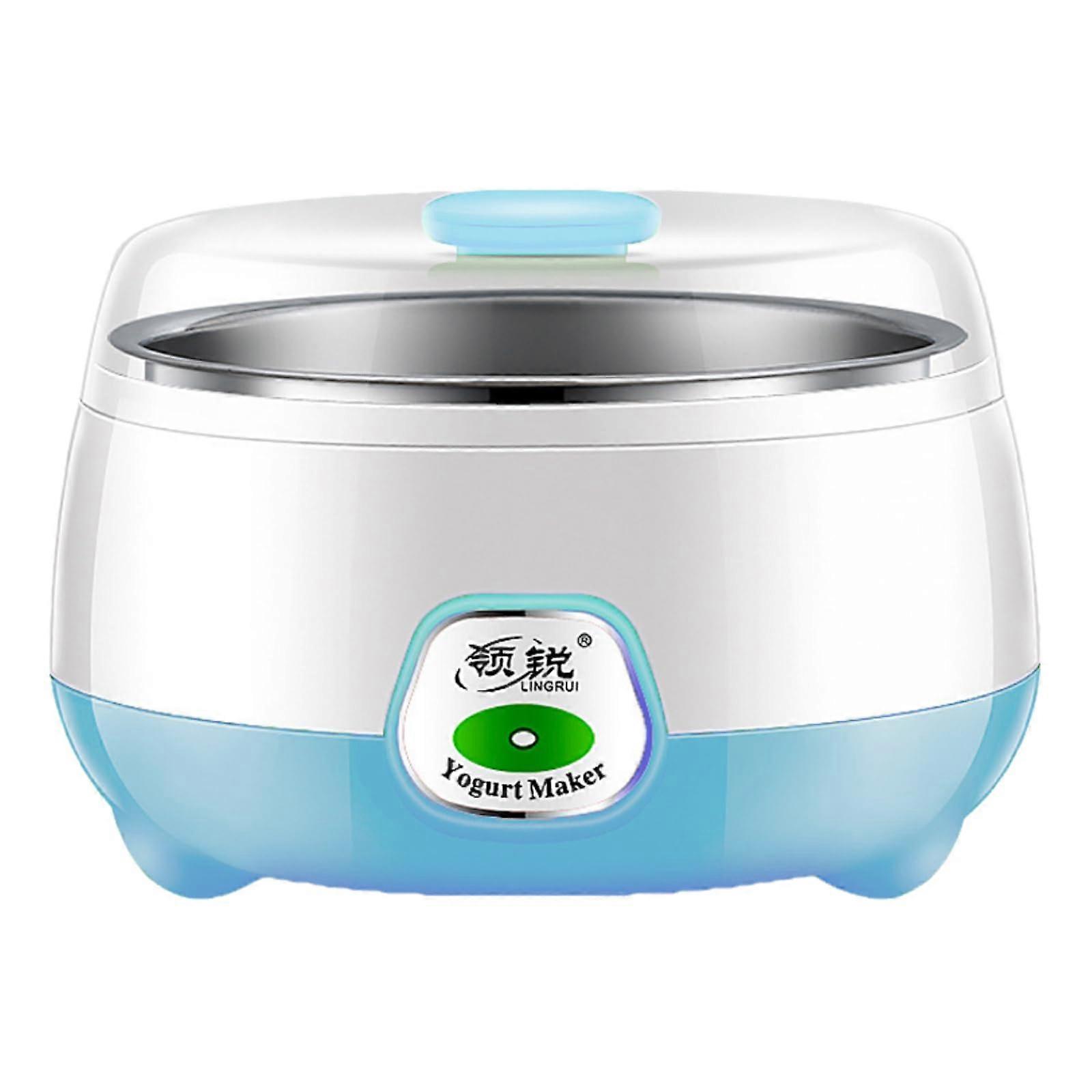 Yoghurt Maker Automatic Yogurt Machine Probiotic Yogurt Natto Fermentation Stainless Steel Liner Light Blue 16.5 x 11 cm