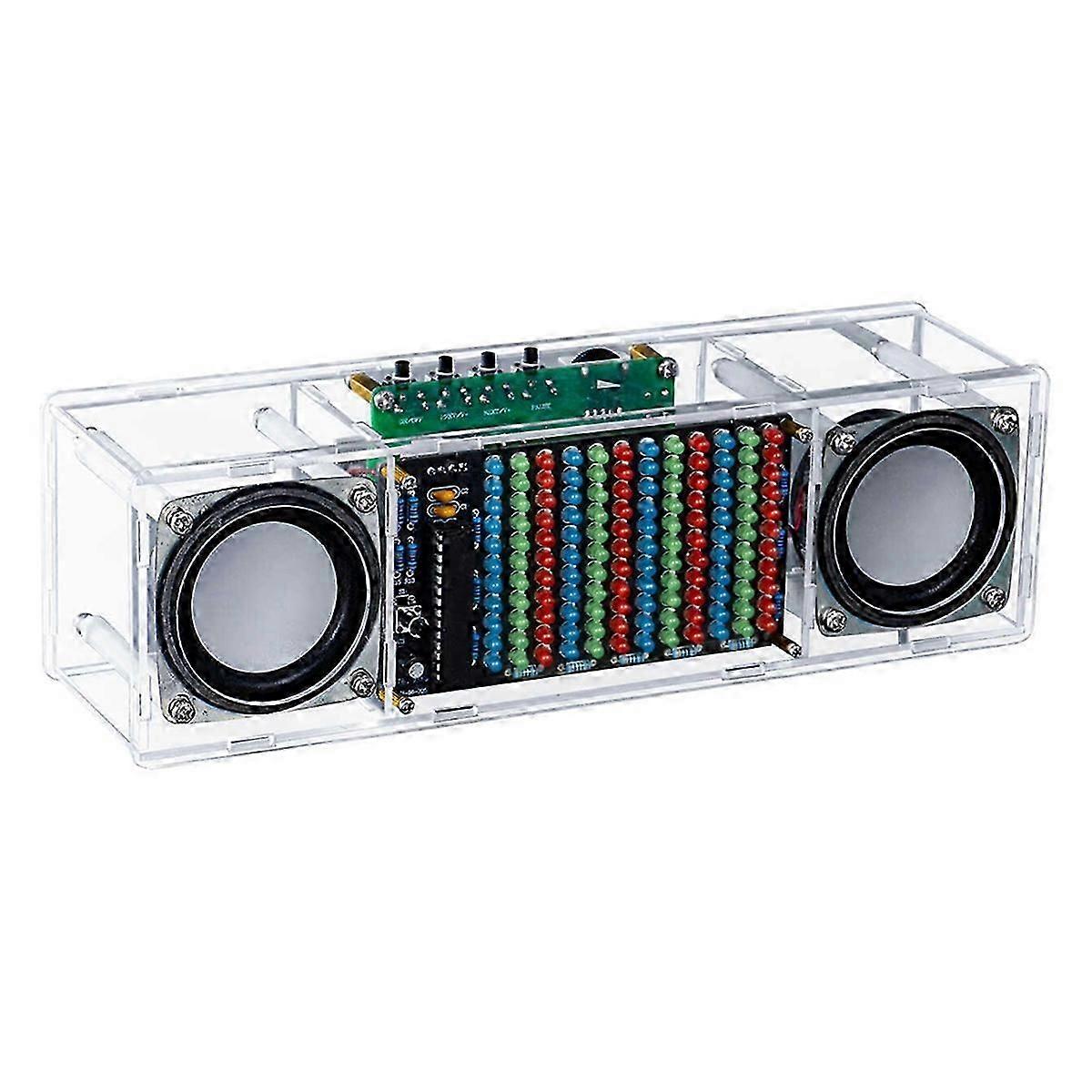 DIY Bluetooth Speaker Kit with LED Music Spectrum - Dual Channel Soldering Practice for 3W Speakers