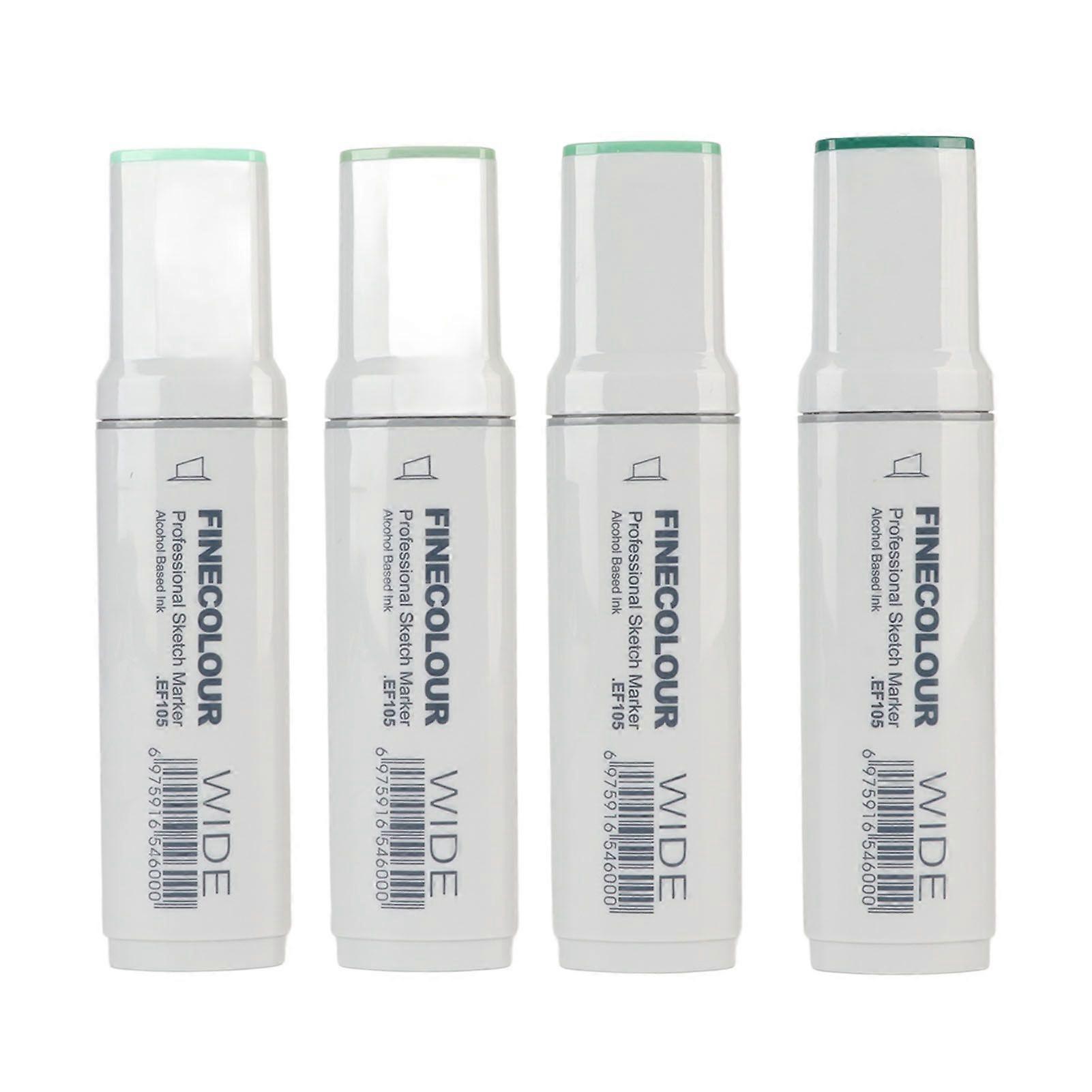 Wide Tip Markers Refillable Ink Wearable Nib Alcoholic Marker Pen for Graffiti Signs Outdoor Painting Green Series