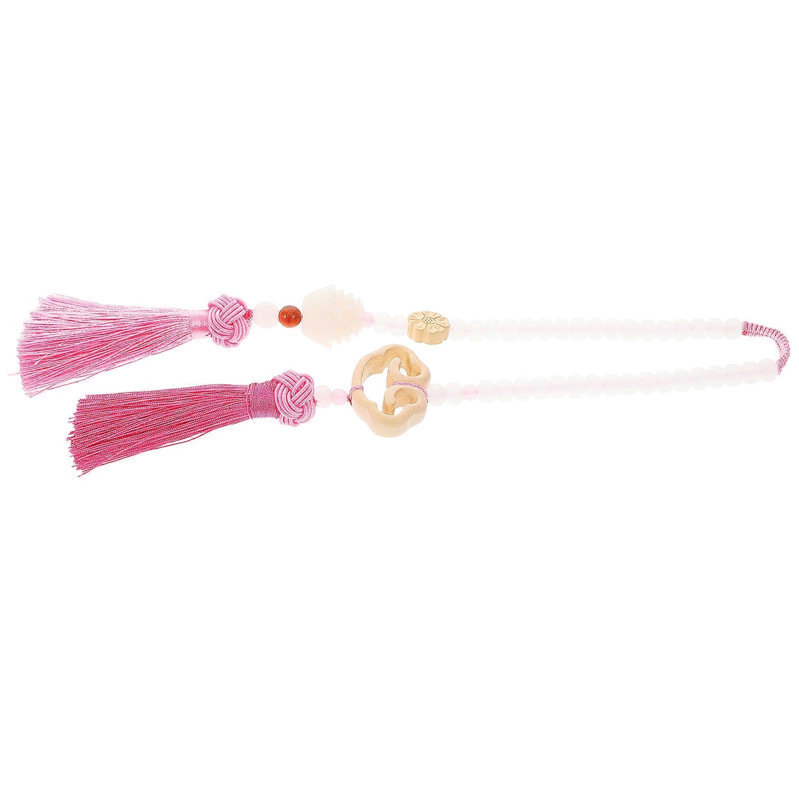 Car Rearview Mirror Pendant Decorative Cloud Flower Charm for 4Pcs Set