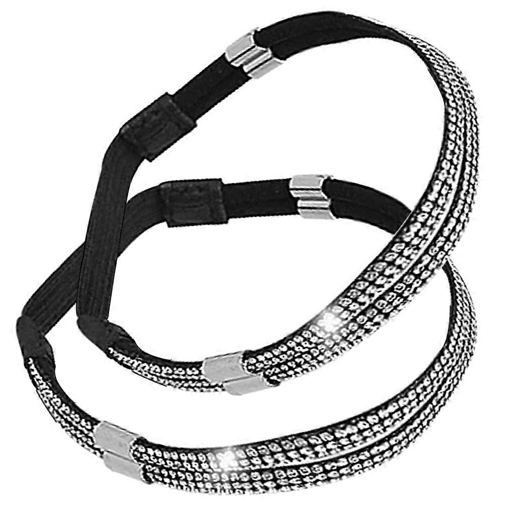 High Heels Shoe Straps for Decoration Elastic Fixing 5Pairs Black