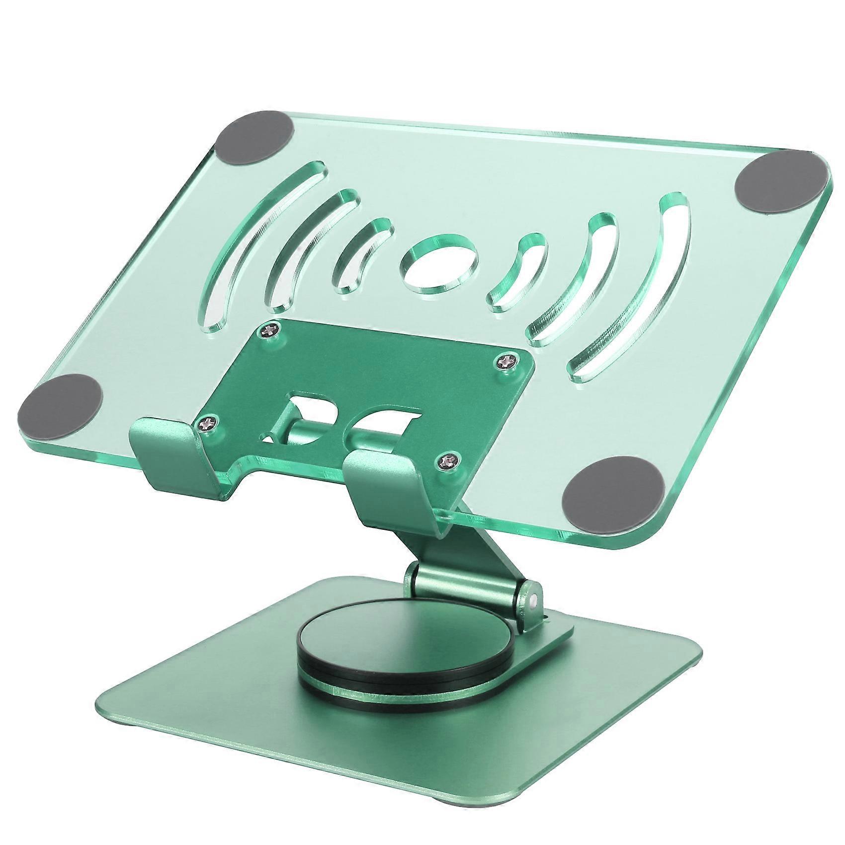 360° Rotating Tablet Stand Adjustable Portable Acrylic Desktop Stand for Tablets Up to 12.9 Inches Green