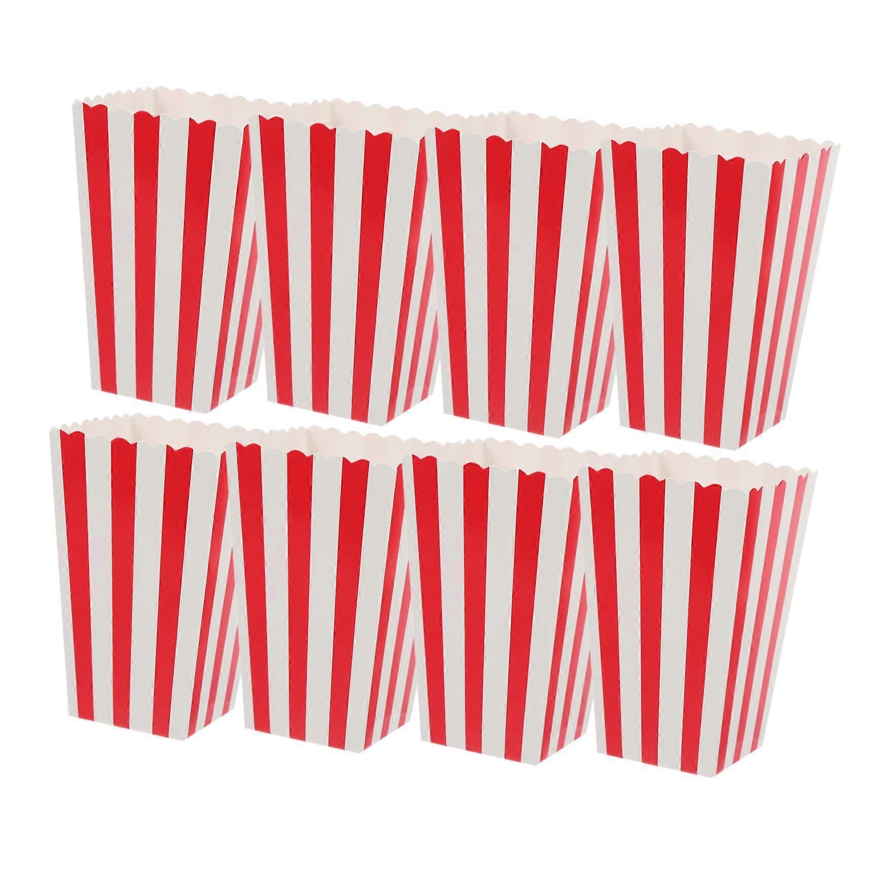 Popcorn Buckets 24Pack Snack Boxes Popcorn Containers For Serving French Fries Red