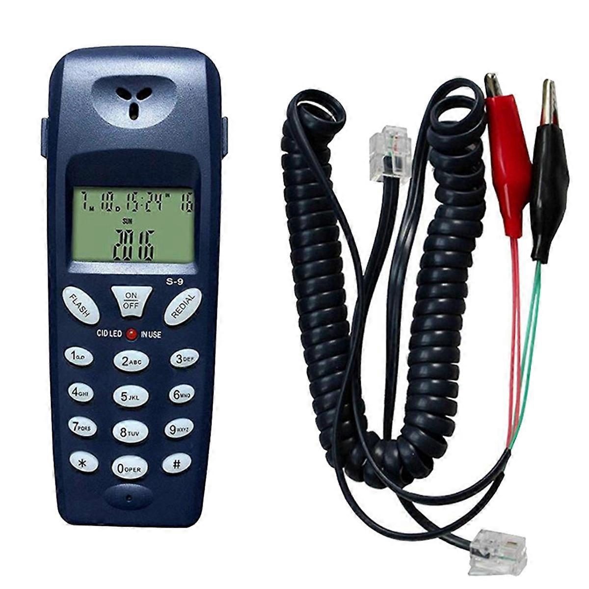 Corded Telephon Butt Test Tester Tool Network Cable Set Test Device