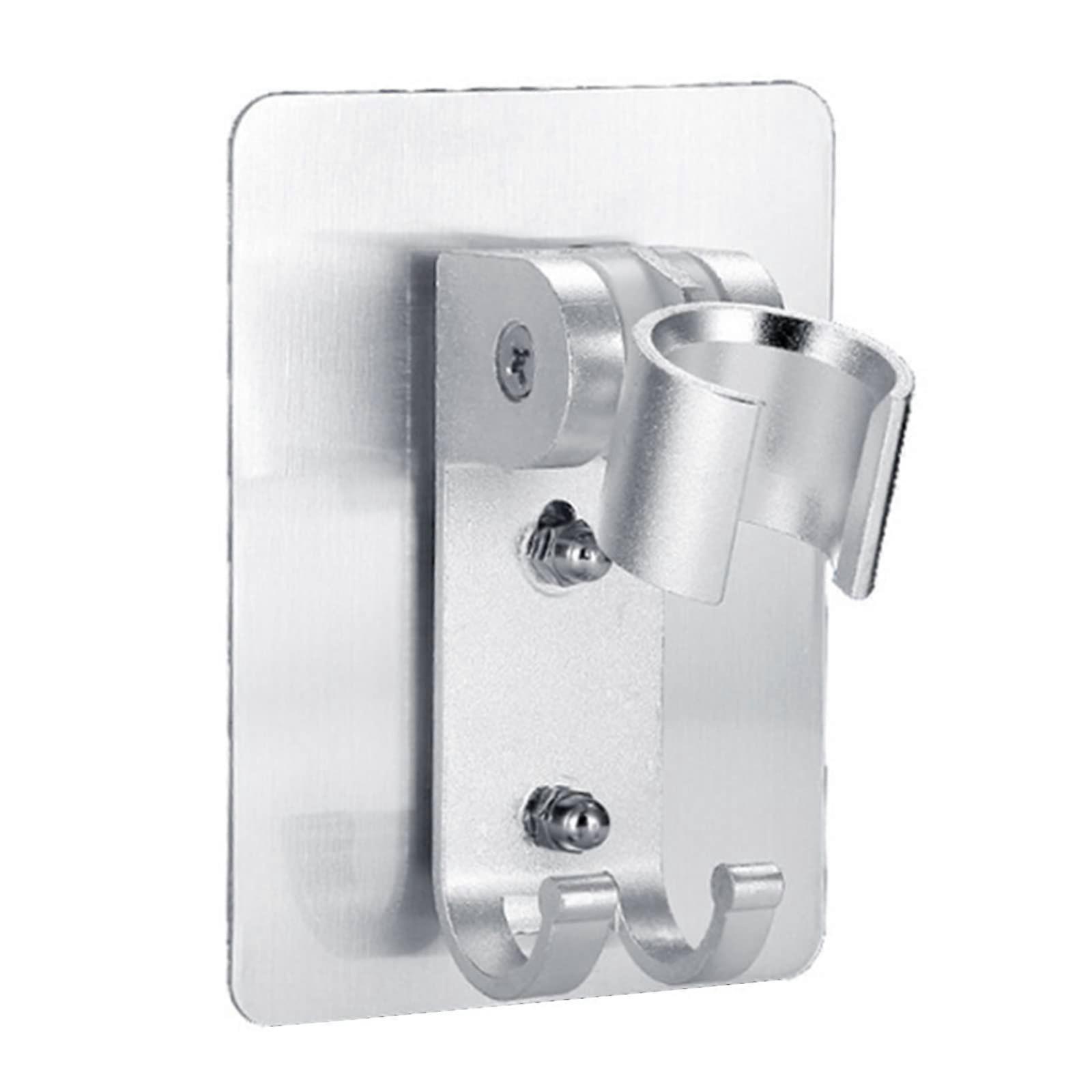Shower Head Holder Self-Adhesive Wall Mounted Adjustable Bracket Fixed Base Plate for Easy Bathroom Installation