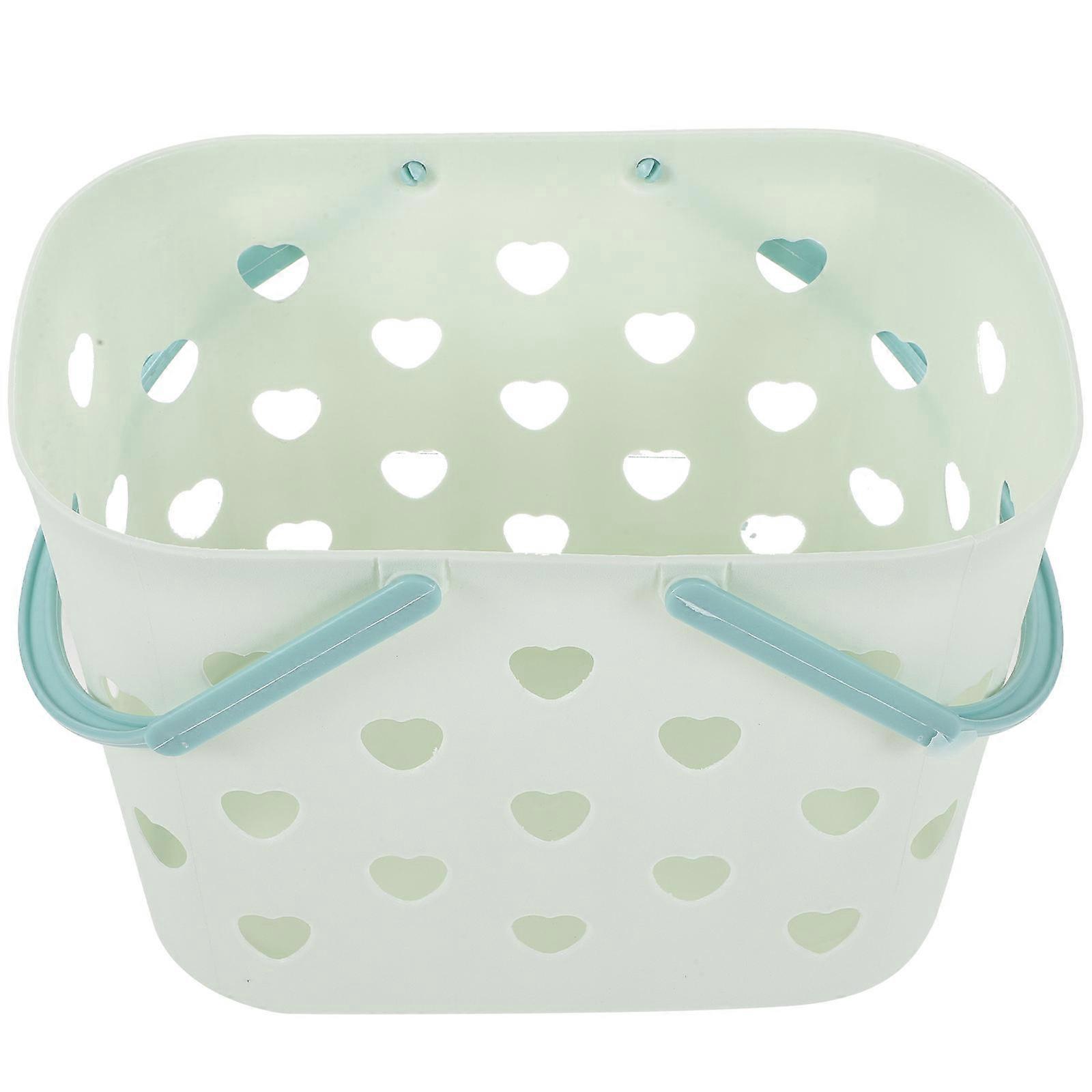 Plastic Hand Basket Easy Soap Craft Storage Tote for Bathroom