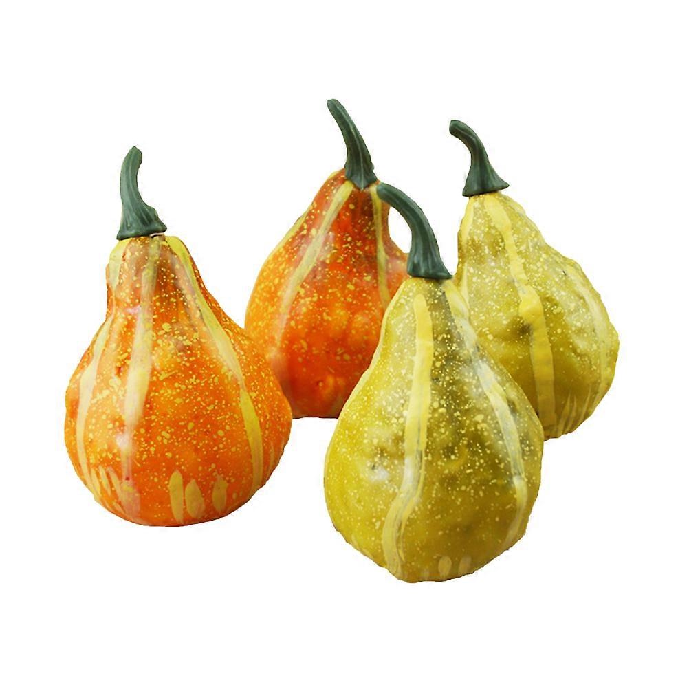 Pumpkin Decoration Artificial Pumpkin Party Prop Medium Halloween Accessories Assorted Color 6Pcs