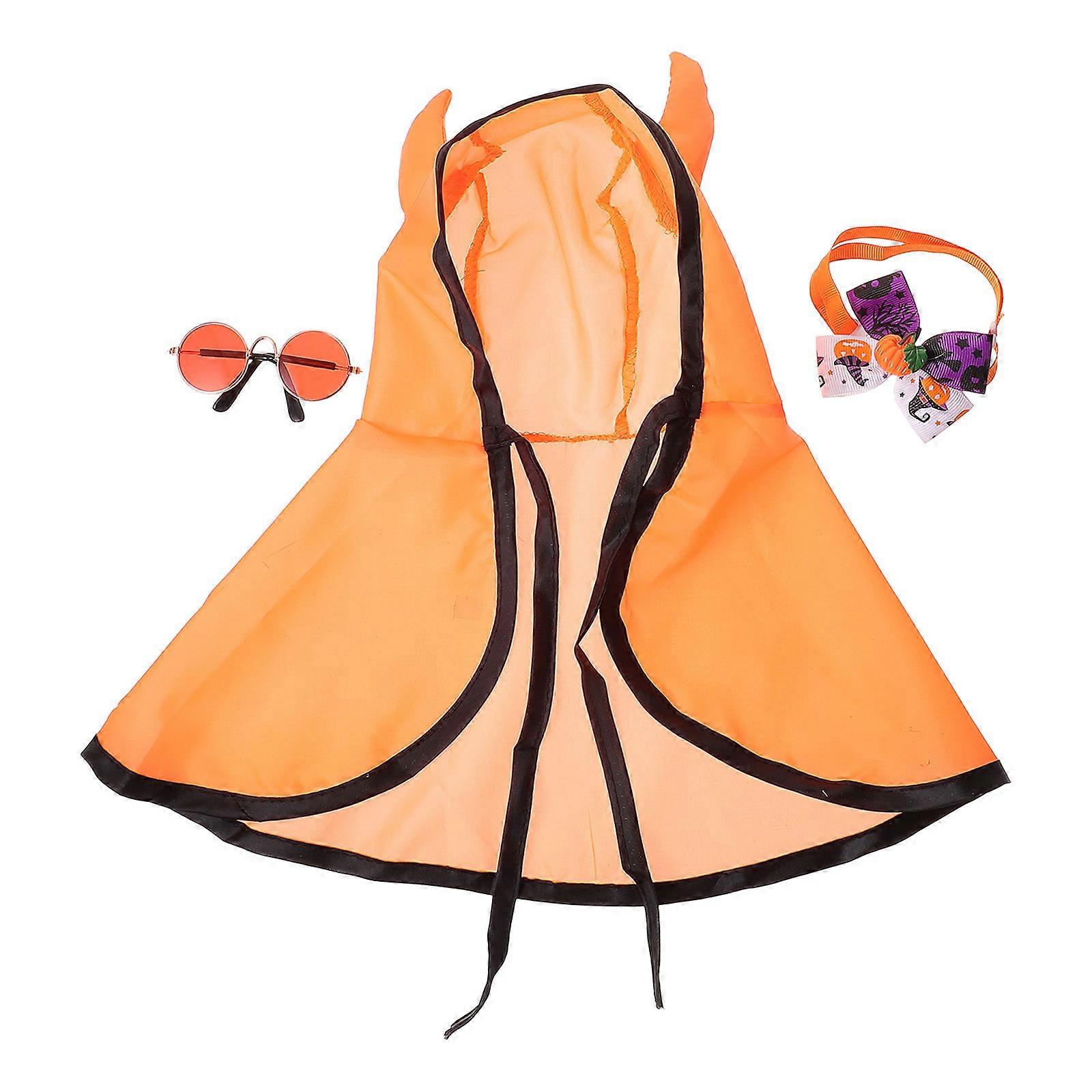 Creative Cat Halloween Costume Cloak and Collar Set for 3Sets Pets
