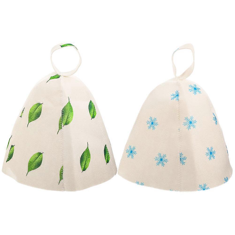 Large Bath Hats Felt Sauna Hat for Bathing 6Pcs Sauna Accessories