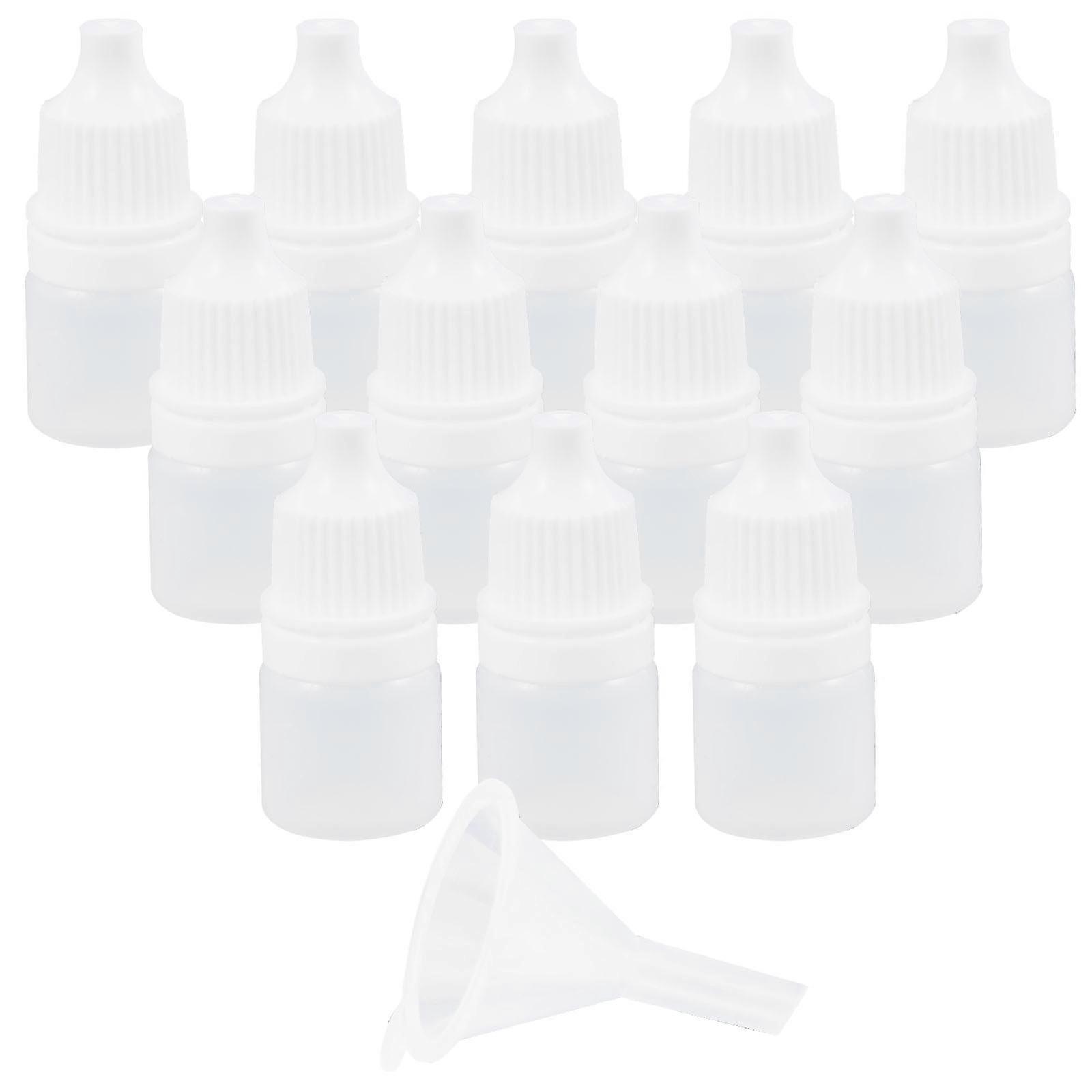 Plastic Dropper Bottles Eye Dropper Bottle for Storage 24Pcs White